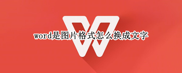 word是图片格式怎么换成文字
