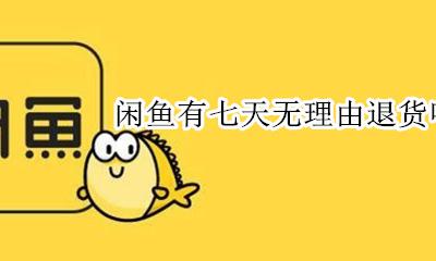 闲鱼 七天无理由 闲鱼有七天无理由退货吗