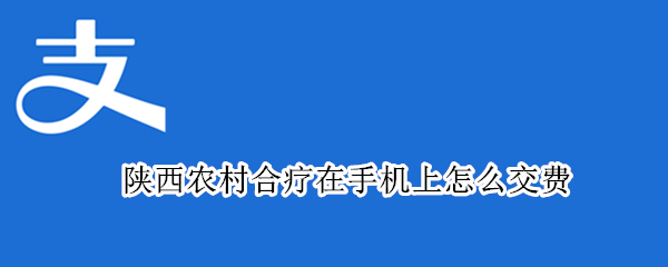 陕西农村合疗在手机上怎么交费