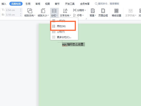 wps缩印怎么设置