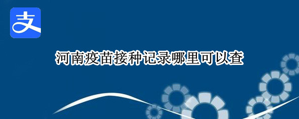 河南疫苗接种记录哪里可以查
