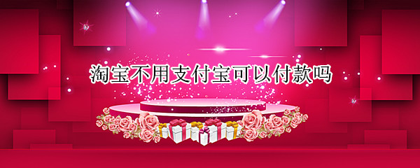 淘宝不用支付宝可以付款吗