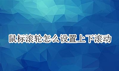 怎样设置鼠标上下滚动 鼠标滚轮怎么设置上下滚动
