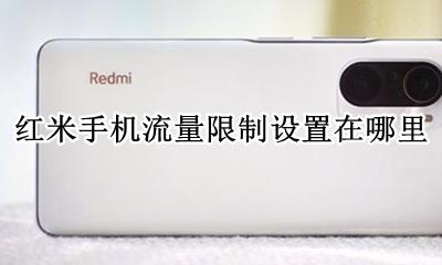 红米手机限制流量怎么取消 红米手机流量限制设置在哪里