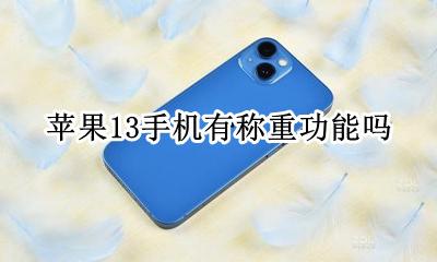 苹果13手机有称重功能吗 iphone13有称重功能吗