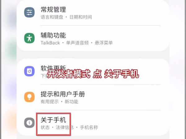 三星开发者选项怎么开