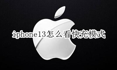 iphone13怎么看快充模式 怎么看iphone13是不是在快充