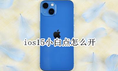 ios15开启小白点 ios15小白点怎么开