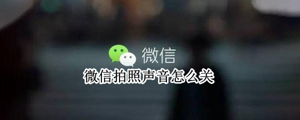 微信拍照声音怎么关