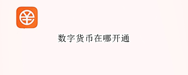数字货币在哪开通