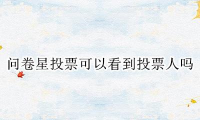 问卷星投票可以看到投票人吗 问卷星投票结果怎么不让投票人看到