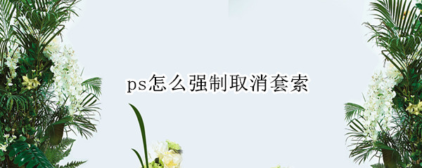ps怎么强制取消套索