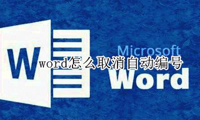 word怎么取消自动编号 word里面怎么取消自动编号
