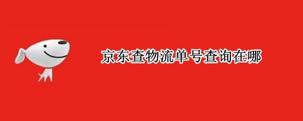京东查物流单号查询在哪