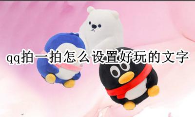 qq拍一拍怎么设置好玩的文字 qq拍一拍设置好玩的文字怎么设置