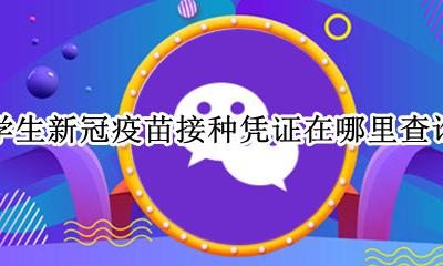 新冠疫苗接种登记本 学生新冠疫苗接种凭证在哪里查询