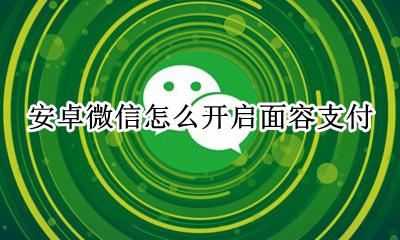 安卓微信怎么开启面容支付 安卓手机微信怎么面容支付