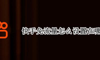 快手免流量怎么设置在哪里 快手设置里面的流量设置怎么设置