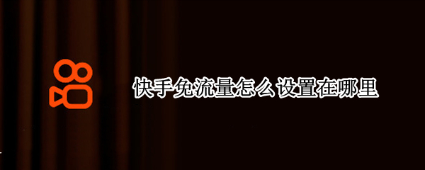 快手免流量怎么设置在哪里