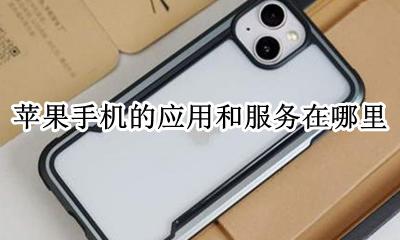 苹果手机的应用和服务在哪里 苹果手机里系统服务的重要位置在哪里