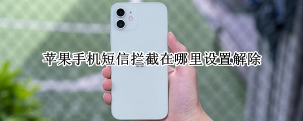 苹果手机短信拦截在哪里设置解除