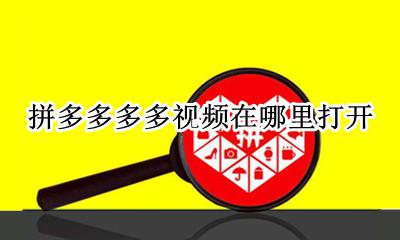 拼多多里面的视频在哪里 拼多多多多视频在哪里打开