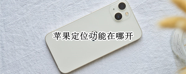 苹果定位功能在哪开