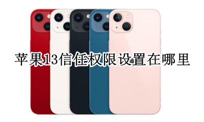 苹果13信任权限设置在哪里 苹果13.13信任怎么设置在哪