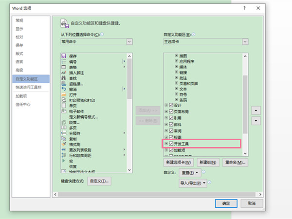 word开发工具怎么调出来