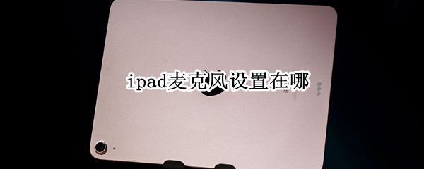 ipad麦克风设置在哪