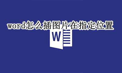 word怎么插图片在指定位置 word文档中怎么将图片插到想要的位置