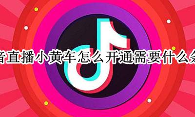 抖音直播间如何开通小黄车 抖音直播小黄车怎么开通需要什么条件