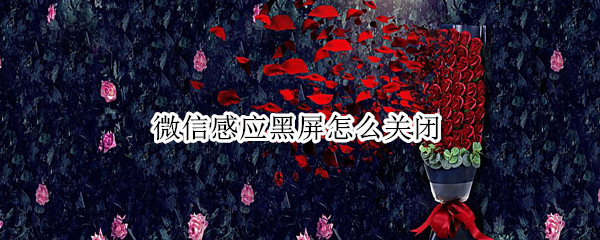 微信感应黑屏怎么关闭