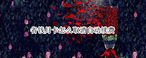 省钱月卡怎么取消自动续费