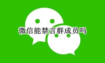 微信能禁言群成员吗 微信怎么禁言群成员