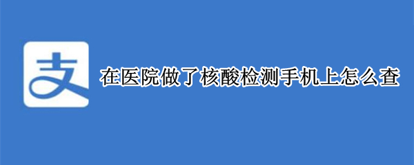 在医院做了核酸检测手机上怎么查