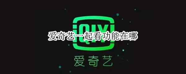 爱奇艺一起看功能在哪