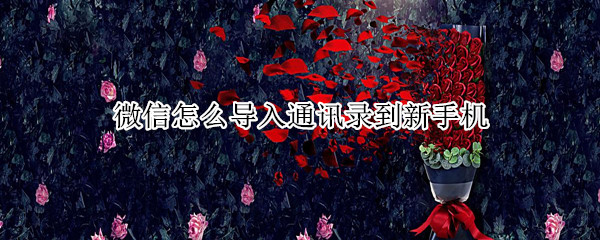 微信怎么导入通讯录到新手机