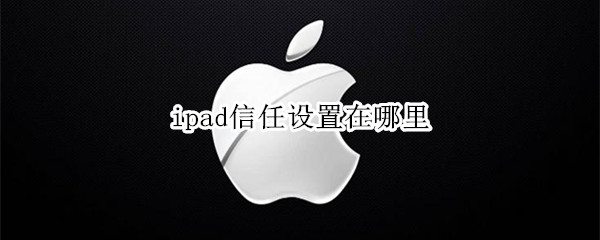 ipad信任设置在哪里