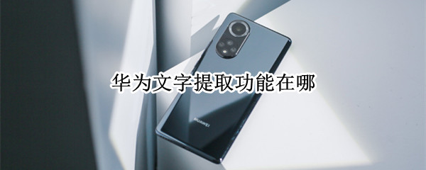 华为文字提取功能在哪