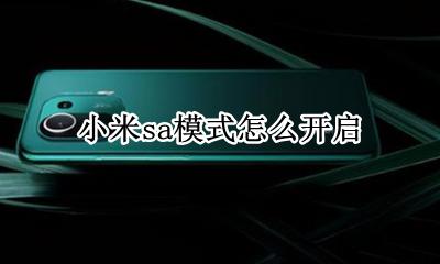 小米sa模式怎么开启 小米手机开启sa模式