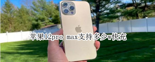 苹果12pro max支持多少w快充