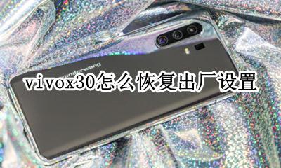 vivox30怎么恢复出厂设置 vivox30手机怎么恢复出厂设置