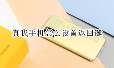 真我手机怎么调返回键 真我手机怎么设置返回键