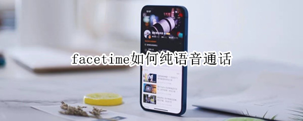 facetime如何纯语音通话