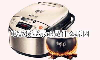 电饭煲显示e3是什么原因 电饭煲屏幕上出现E3是什么情况