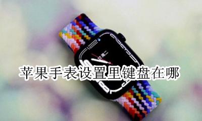 苹果手表键盘在哪里找 苹果手表设置里键盘在哪