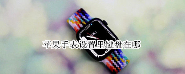 苹果手表设置里键盘在哪