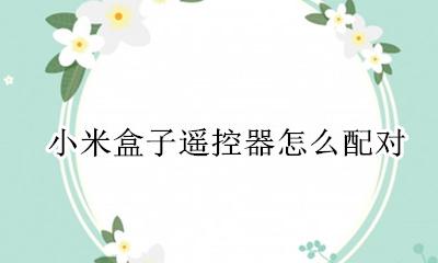 小米盒子遥控器怎么配对 小米盒子遥控器怎么跟小米盒子配对