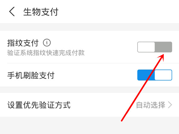 支付宝怎么设置指纹密码支付